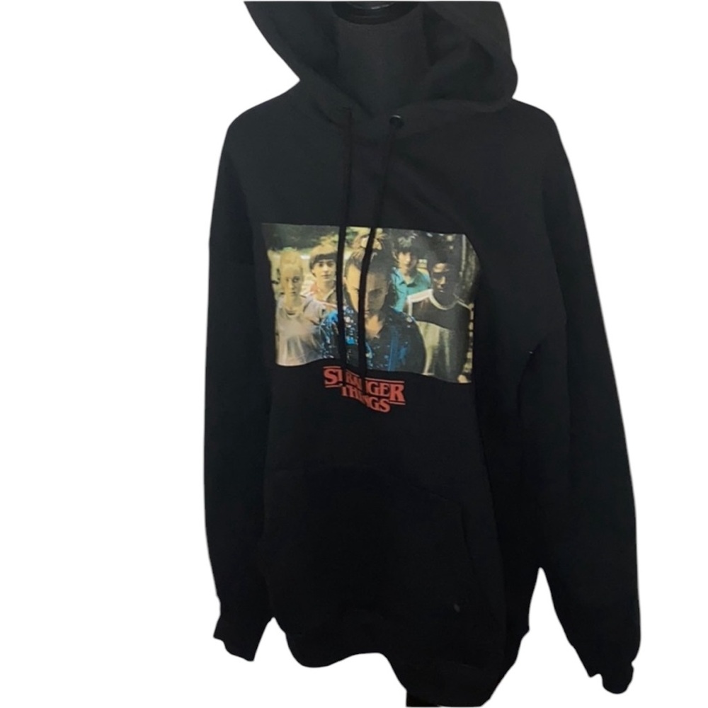 Pull&Bear Black Stranger Things Hoodie – Size XL